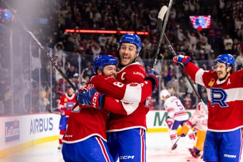 Laval players celebrate
