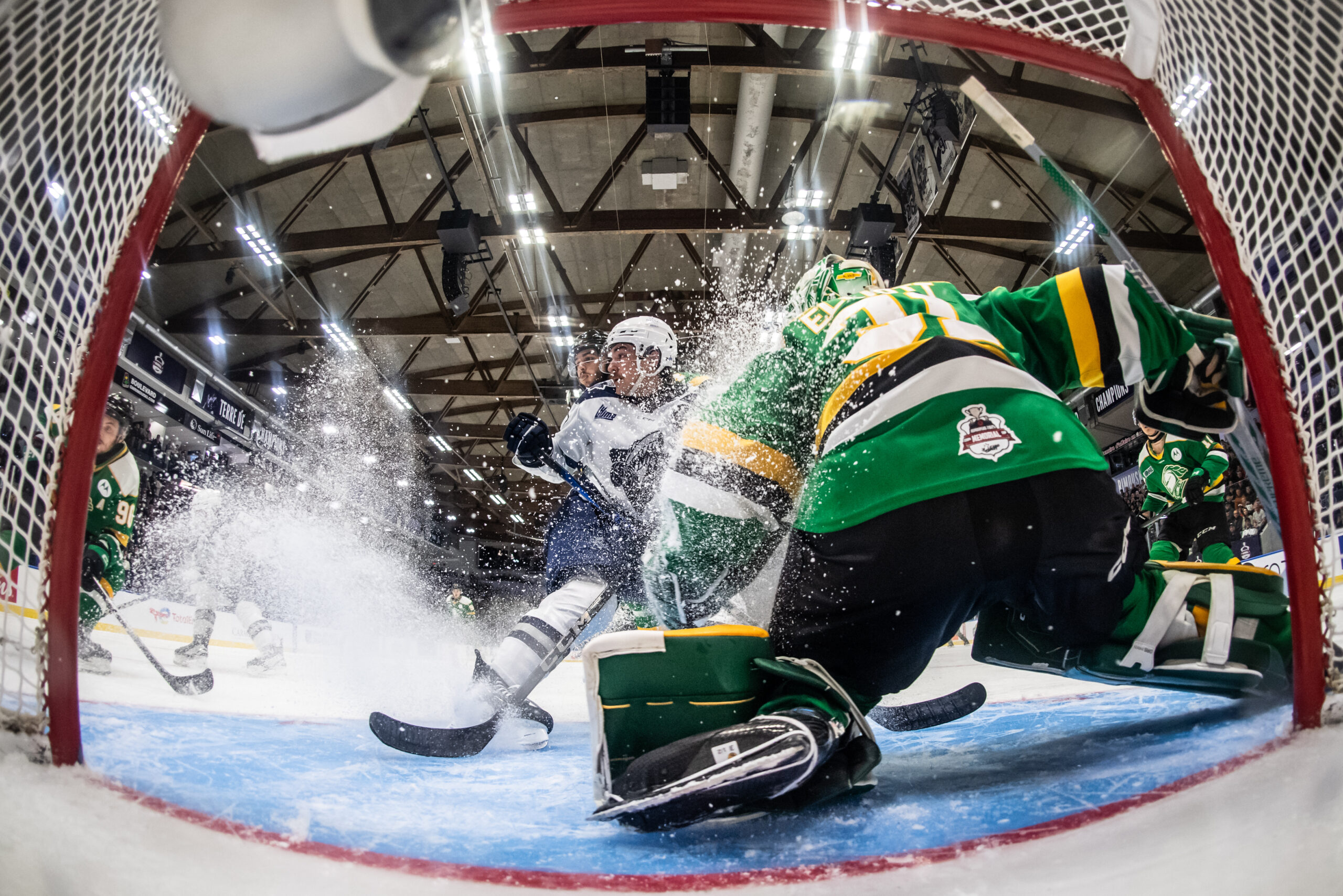 London Knights improve to 2-0 at 2025 Memorial Cup with 3-1 win over Rimouski 30 London Knights goalie sprawls in net