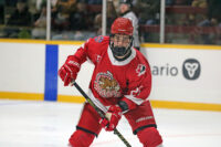 Blind River Beavers' forward Caleb Walker (#25) readies for play.